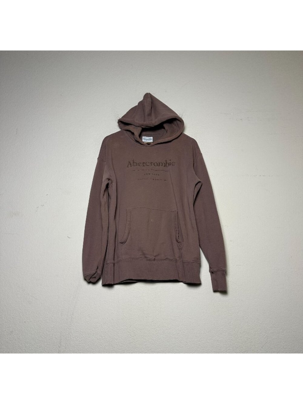 Abercrombie & Fitch Sweatshirt Women S Pullover Hoodie Brown Embroidered Fall